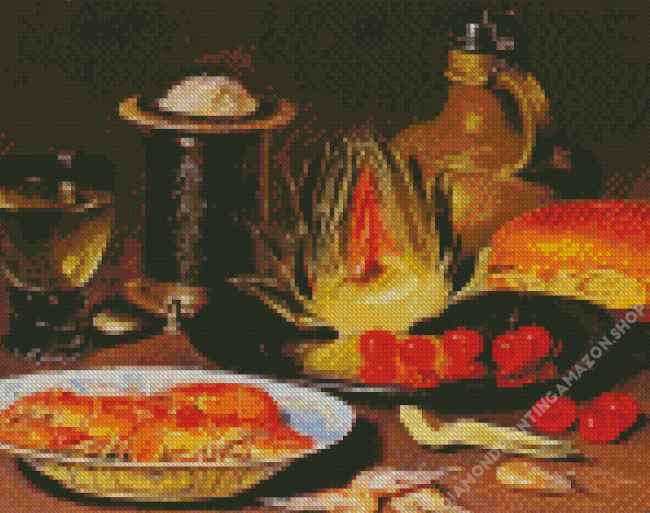 Still Life With Crayfish And An Artichoke Diamond Painting