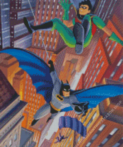 Superheroes Batman And Robin Diamond Painting