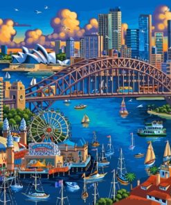 Sydney Harbour Bridge Art Diamond Painting