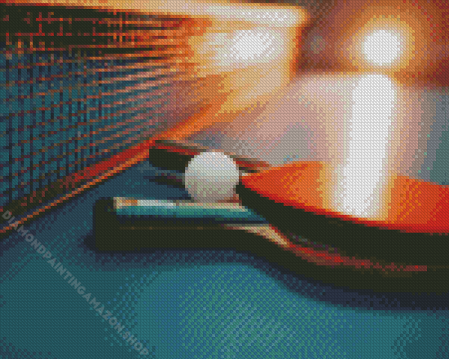 Table Tennis Rackets Diamond Painting