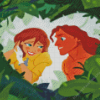 Tarzan And Jane Love Diamond Painting