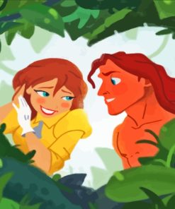 Tarzan And Jane Love Diamond Painting