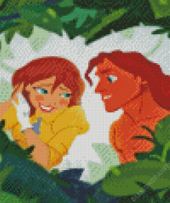 Tarzan And Jane Love Diamond Painting