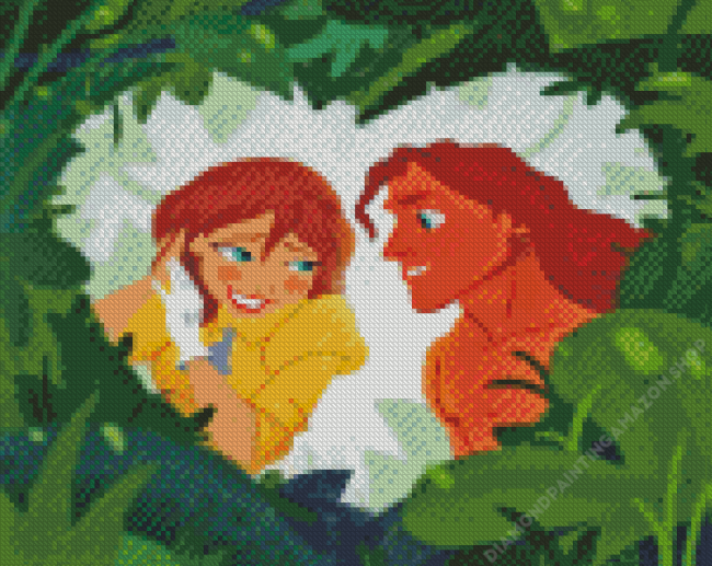 Tarzan And Jane Love Diamond Painting