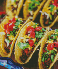 Tex Mex Beef Tacos Diamond Painting