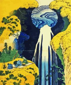 The Waterfall Of Amida Hokusai Diamond Painting