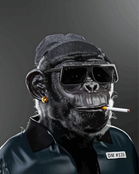 The Gangster Monkey Diamond Painting
