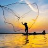 Throwing Net At Sunset Diamond Painting