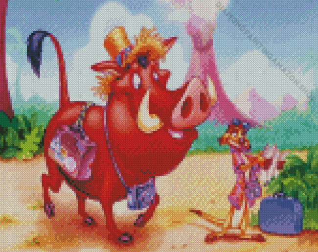 Timon And Pumbaa Diamond Painting