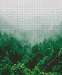 Trees In The Mist Diamond Painting