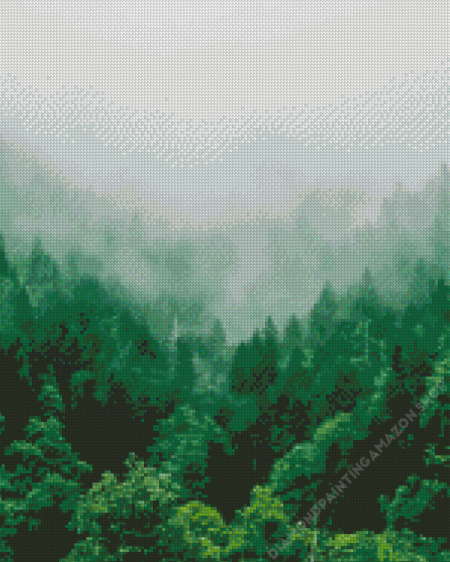 Trees In The Mist Diamond Painting
