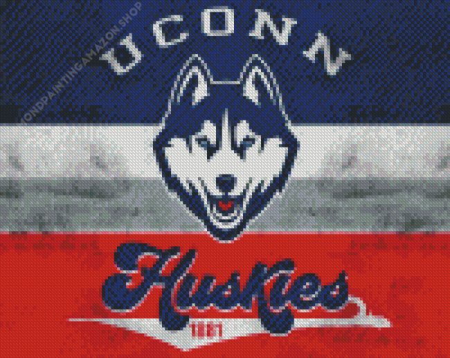 UConn Huskies Poster Diamond Painting