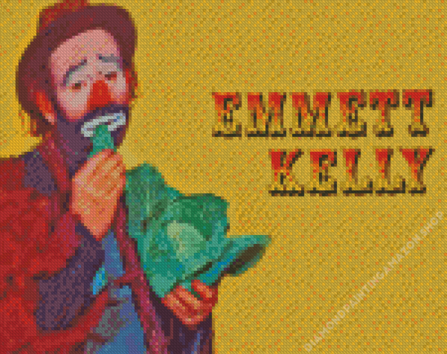 Vintage Emmett Kelly Clown Diamond Painting