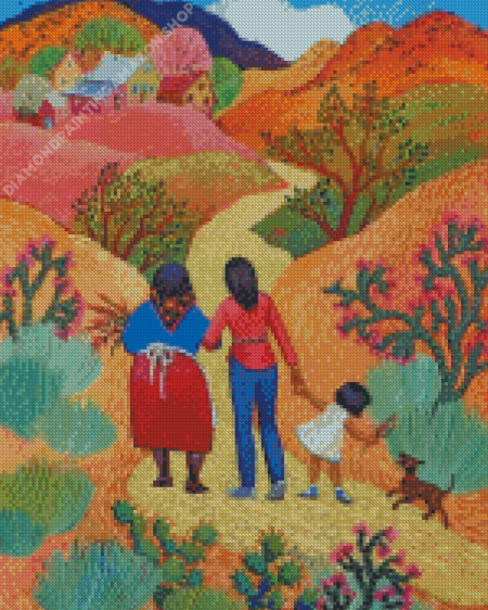 Walking With Grandma Diamond Painting