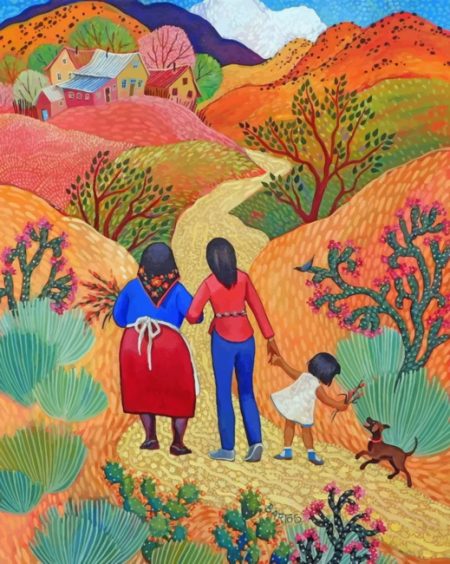 Walking With Grandma Diamond Painting