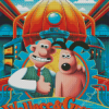 Wallace And Gromit Film Poster Diamond Painting