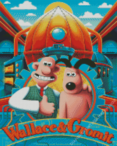 Wallace And Gromit Film Poster Diamond Painting