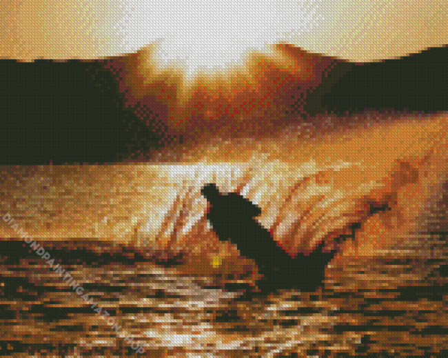 Water Skiing At Sunset Diamond Painting