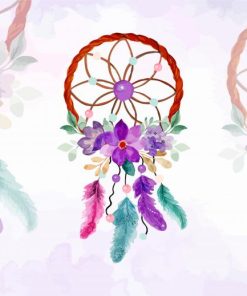 Watercolor Dreamcatcher Art Diamond Painting