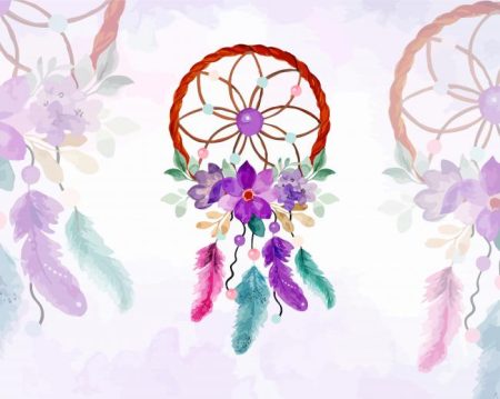 Watercolor Dreamcatcher Art Diamond Painting
