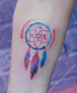 Watercolor Dreamcatcher Tattoo Diamond Painting