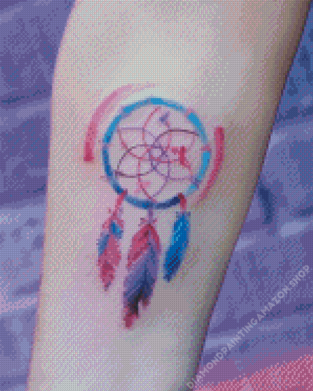 Watercolor Dreamcatcher Tattoo Diamond Painting