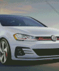 White Golf Gti Diamond Painting