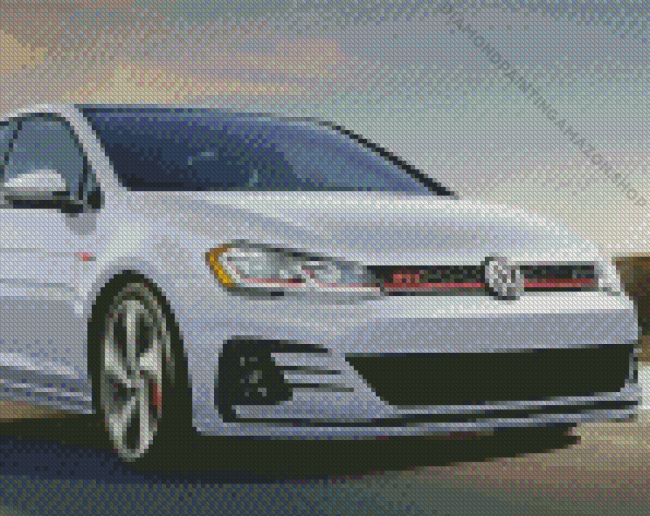 White Golf Gti Diamond Painting