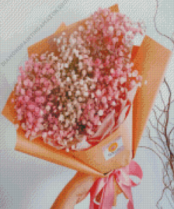 White Pink Babys Breath Diamond Painting