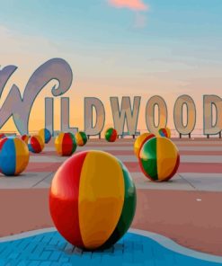 Wildwood New Jersey Sunset Diamond Painting