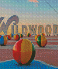 Wildwood New Jersey Sunset Diamond Painting