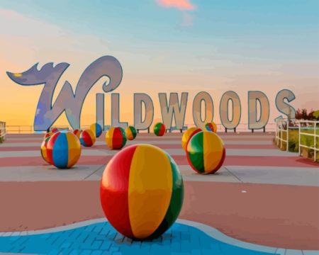 Wildwood New Jersey Sunset Diamond Painting