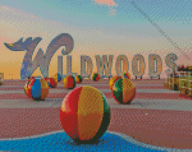 Wildwood New Jersey Sunset Diamond Painting