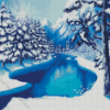 Winter Stream Art Diamond Painting