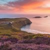 Worms Head Rhossili Island Sunset Diamond Painting