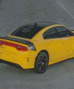 Yellow Dodge Charger Daytona 2016 Diamond Painting