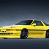 Yellow Toyota Supra Mk3 Diamond Painting