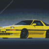 Yellow Toyota Supra Mk3 Diamond Painting