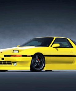 Yellow Toyota Supra Mk3 Diamond Painting