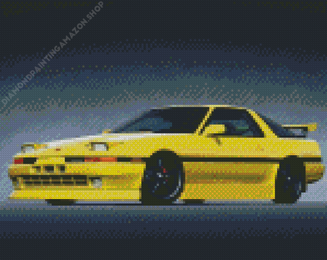 Yellow Toyota Supra Mk3 Diamond Painting