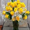 Yellow Roses In Vase Diamond Painting