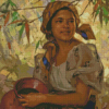 Young Filipina Girl Diamond Painting