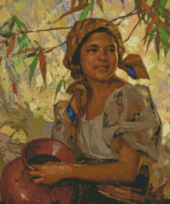 Young Filipina Girl Diamond Painting