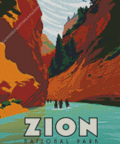 Zion National Park Poster Diamond Painting