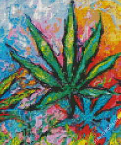 Abstract Marijuana Diamond Painting