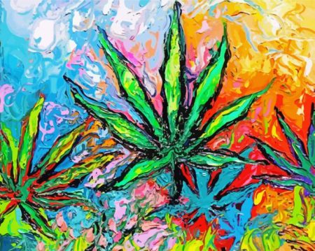 Abstract Marijuana Diamond Painting