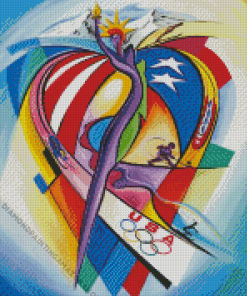 Abstract Olympiad Usa Diamond Painting