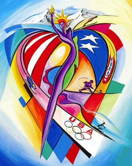 Abstract Olympiad Usa Diamond Painting