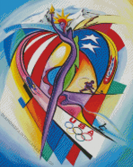 Abstract Olympiad Usa Diamond Painting