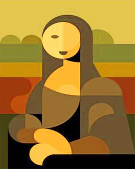 Abstract Mona Lisa Diamond Painting